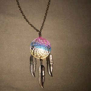 dream catcher long necklace never worn